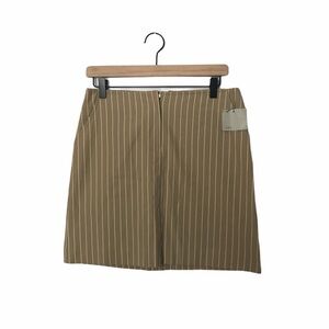 NWT JENNE MAAC tan pinstripe skirt